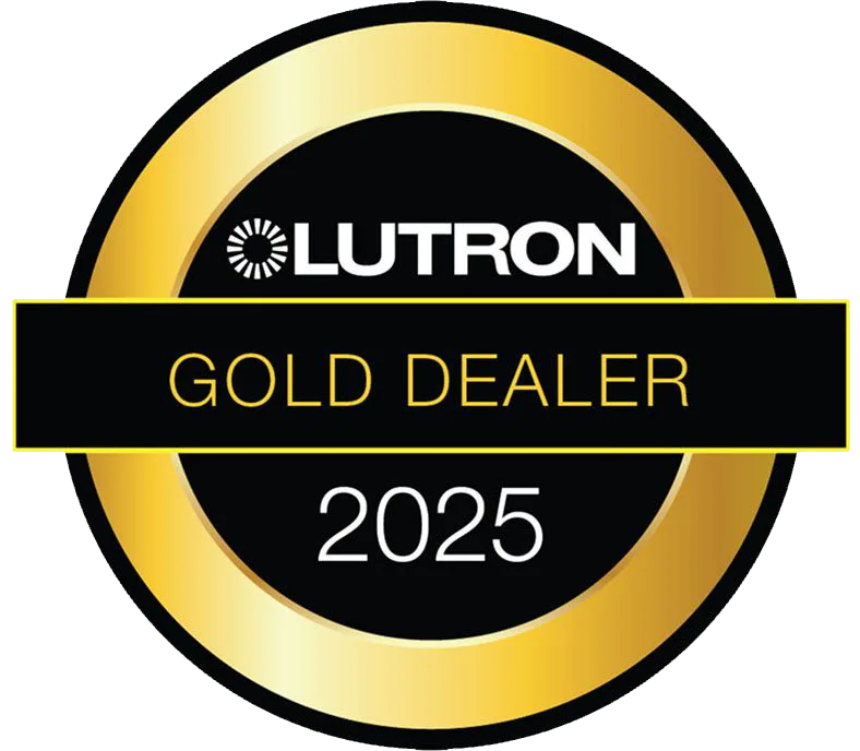 Logo badge: Lutron Gold Dealer 2025